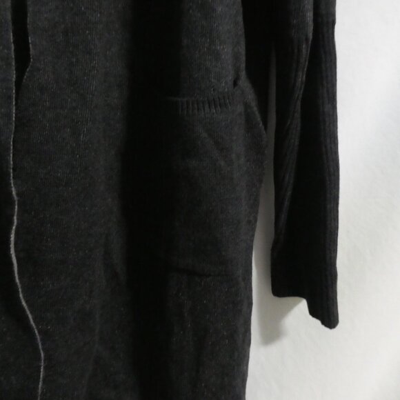 DYNAMITE | medium | Charcoal Long Sleeve Open Front Cardigan With Pockets | NWT - Picture 10 of 16